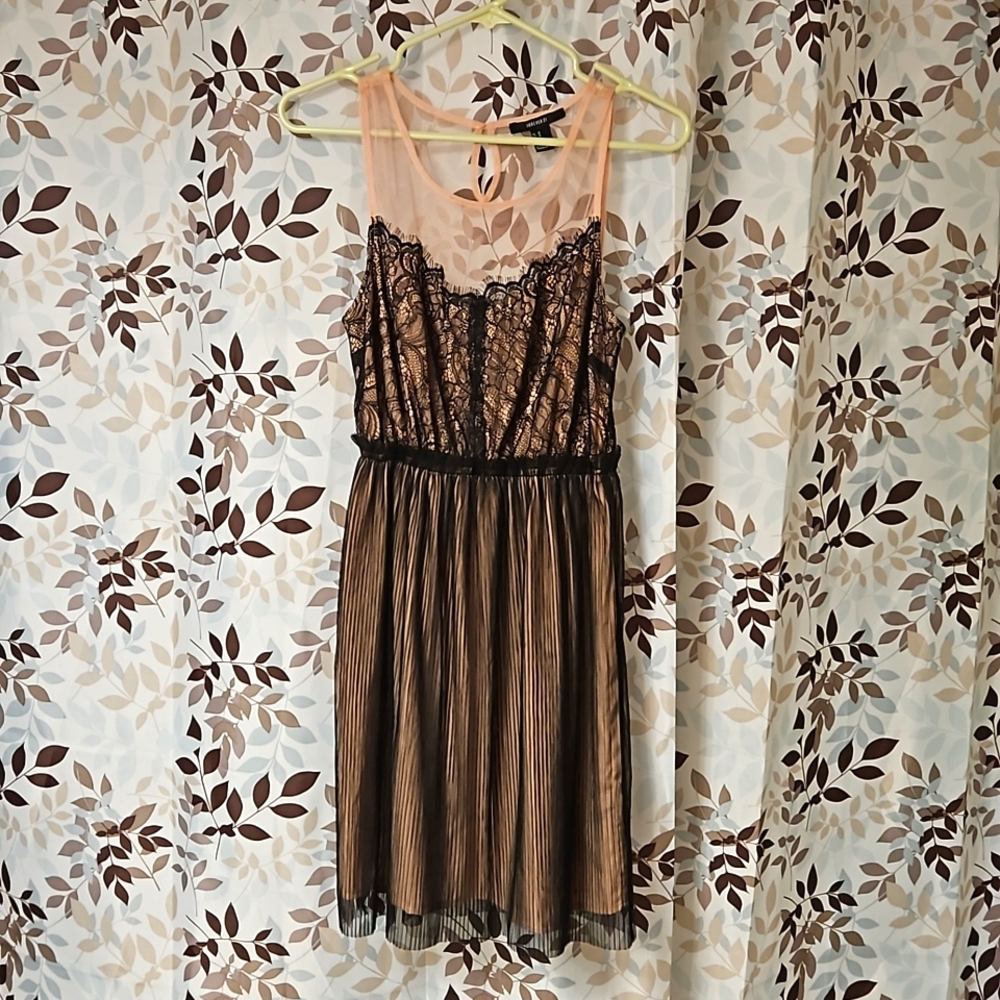Forever 21 Pink and Black Lace Dress